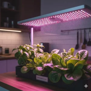 Die LED-Wachstumslichter der getesteten Sets sind im Hydroponik Komplettset Test besonders wichtig für den Ertrag.