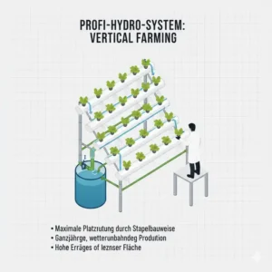 Ein vertikales Farming-Setup für Profis im aktuellen hydroponik profi system test.