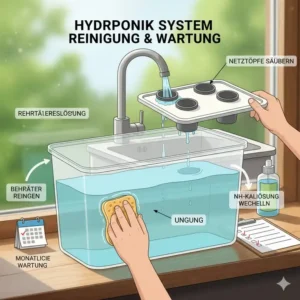 Tipps zur Wartung und Reinigung der Geräte im hydroponik kleine systeme test.