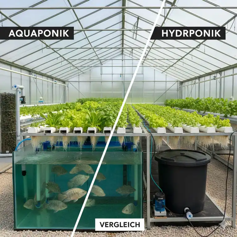 Aquaponik vs Hydroponik Vergleich: 7 Profi-Systeme für Rekord-Ernten