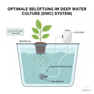 Optimale Belüftung eines DWC-Systems, bewertet im hydroponik luftpumpe test.