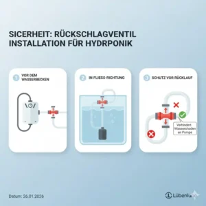 Installation eines Rückschlagventils zur Sicherheit im hydroponik luftpumpe test.
