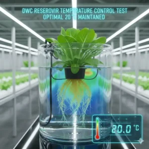 Wärmebildaufnahme zur Überwachung der optimalen Wassertemperatur im Reservoir beim deep water culture test 2026.