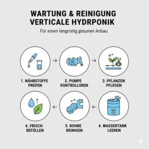 Anleitung zur regelmäßigen Wartung und Pflege, basierend auf dem vertikale hydroponik systeme test.