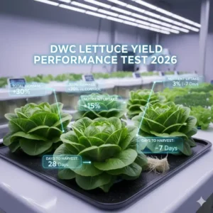 Statistische Auswertung der gesteigerten Ernteerträge von Salat aus dem deep water culture test 2026.