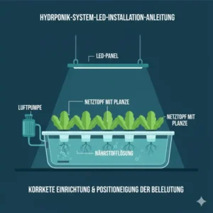 Anleitung zur korrekten Installation der Systeme basierend auf dem hydroponik LED beleuchtung test.
