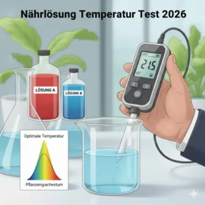 Kontrolle der Wassertemperatur als Teil der hydroponik nährlösung test 2026 Kriterien.