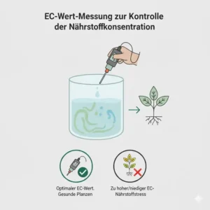 Kontrolle der Konzentration für beste hydroponik nährstoffe via EC-Wert.