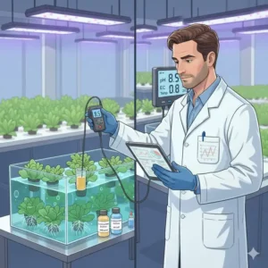 Kalibrierung der Sensoren für einen präzisen und fehlerfreien hydroponik tank test.