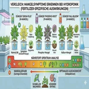 Blatt-Symptome und Nährstoffmangel gelöst durch einen gezielten hydroponik dünger vergleich.