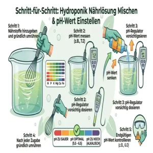 Schritt-für-Schritt-Anleitung, wie Sie den hydroponik ph wert einstellen.