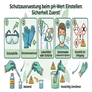 Wichtige Sicherheitsmaßnahmen beim hydroponik ph wert einstellen mit Säuren.