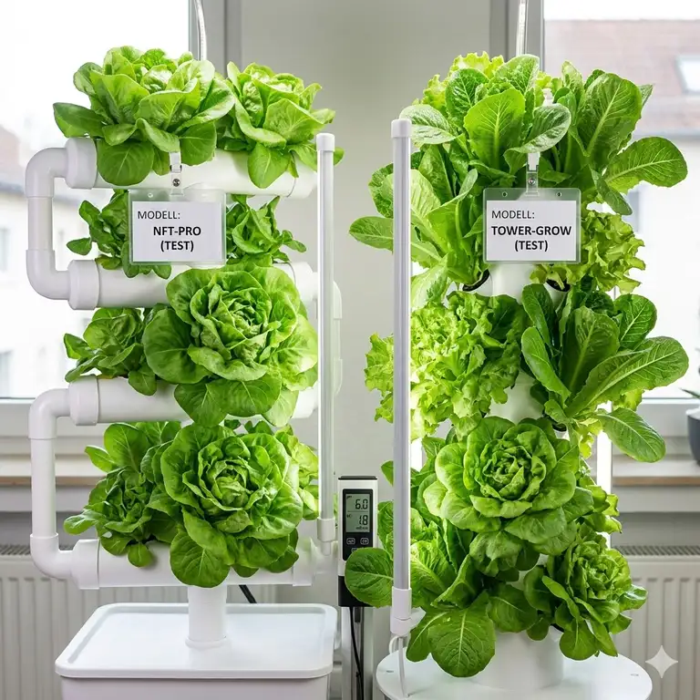 Ein professioneller Vergleich verschiedener Indoor-Garten-Modelle im großen hydroponik salat system test.