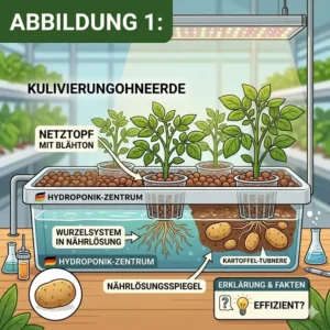 Close-up of potato tubers developing in a soilless system to clarify the hydroponik kartoffeln mythos.