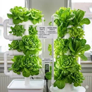 Schritt-für-Schritt Aufbauanleitung für den hydroponik salat system test in der Wohnung.