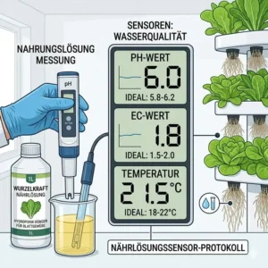 Messung der Nährstoffkonzentration für optimale Ergebnisse im hydroponik salat system test.