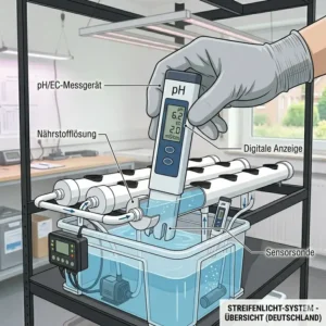 Dosierung der hydroponischen Nährstofflösung für den optimalen hydroponik chili system test.
