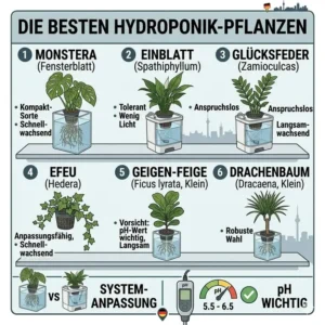 Die besten Pflanzenarten für ein erfolgreiches hydroponik zimmerpflanzen system.