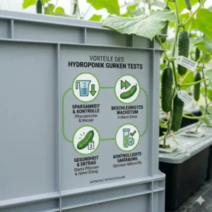 Grafische Darstellung der Vorteile beim Hydroponik Gurken Test