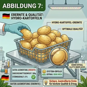 Freshly harvested potatoes grown in a controlled environment to resolve the hydroponik kartoffeln mythos.