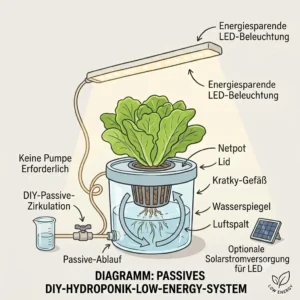 Detailed technical diagram explaining how to build a functional hydroponik low energy setup at home.