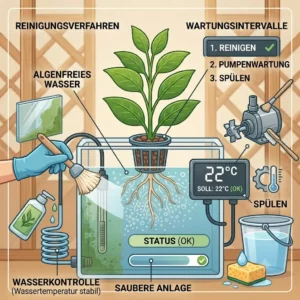 Step-by-step guide on cleaning and maintenance for hydroponik langzeit stabilität.