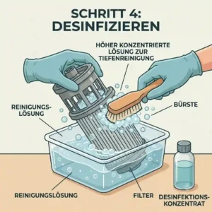 Detailed drawing for cleaning clogged tubes and nozzles in the hydroponic system.