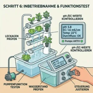 An exploded view of a hydroponic water pump being disassembled for cleaning.
